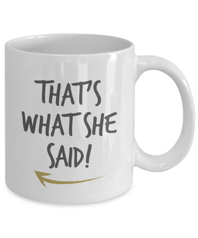Image of Yes! + That's What She Said! Engagement Couple Coffee Mug Set