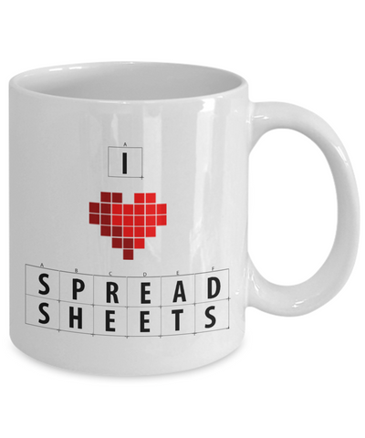 Image of I Love Spreadsheets, Mug