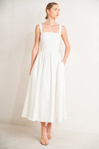 Image of Serene Charm Woven Midi Dress