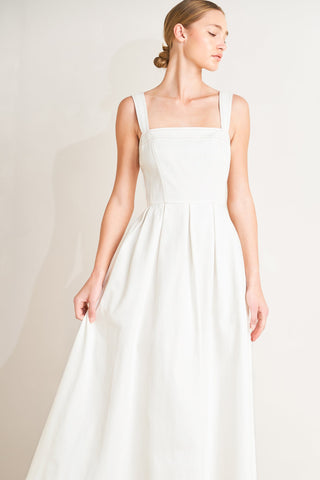 Image of Serene Charm Woven Midi Dress