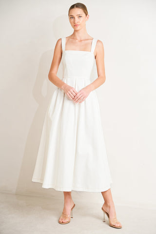 Image of Serene Charm Woven Midi Dress