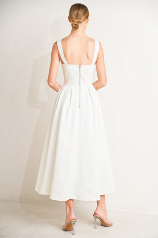 Image of Serene Charm Woven Midi Dress