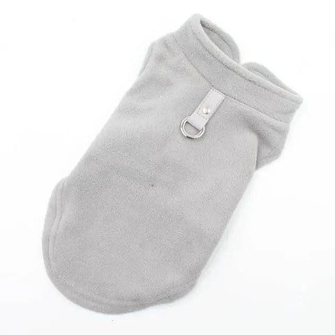 Image of Blank Dog Vest Soft Fleece Clothes For Small Dogs Solid Candy Color Dog T Shirt With Dog Harness Leash Dog Cold Weather Coat Warm Dog Jumpers Soft Fleece Vest Jacket with Leash Ring Costume for Puppy Small Dogs