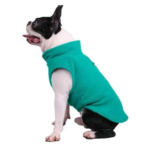 Image of Blank Dog Vest Soft Fleece Clothes For Small Dogs Solid Candy Color Dog T Shirt With Dog Harness Leash Dog Cold Weather Coat Warm Dog Jumpers Soft Fleece Vest Jacket with Leash Ring Costume for Puppy Small Dogs