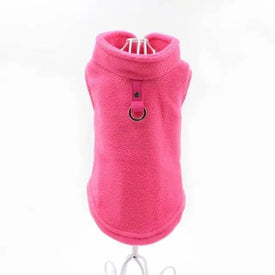Blank Dog Vest Soft Fleece Clothes For Small Dogs Solid Candy Color Dog T Shirt With Dog Harness Leash Dog Cold Weather Coat Warm Dog Jumpers Soft Fleece Vest Jacket with Leash Ring Costume for Puppy Small Dogs
