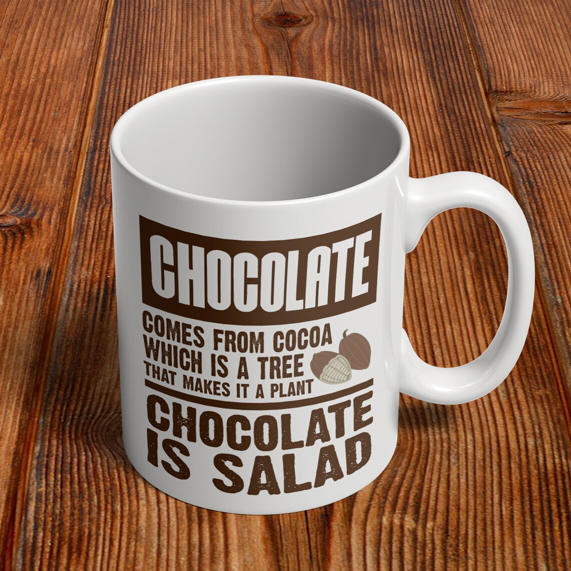 Chocolate Is Salad Mug