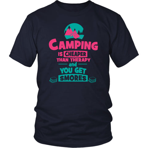 Image of Camping Is Cheaper Than Therapy And You Get Smores