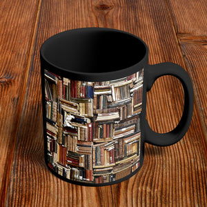 Bookshelf In Library Mug