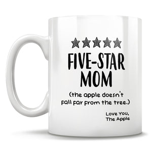 ★★★★★ FIVE - STAR MOM (the apple doesn't fall far from the tree.) Love You, The Apple - Mug
