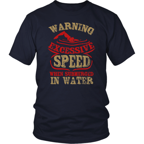 Image of Warning Excessive Speed When Submerged In Water
