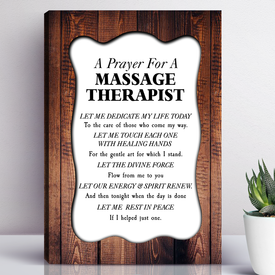 A Prayer For A Massage Therapist Canvas Wall Art