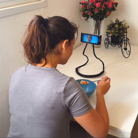 Image of Hands-Free Adjustable Smartphone/Tablet Holder