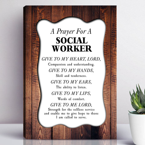 Image of A Prayer For A Social Worker Wall Art