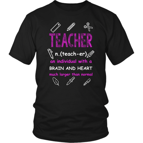 Image of Teacher An Individual With A Brain And Heart Much Larger Than Normal