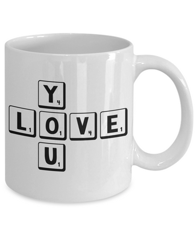 Image of Love You, Scrabble Mug