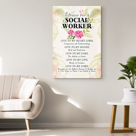 A Prayer For A Social Worker Floral Wall Art