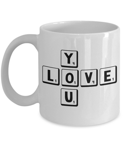 Image of Love You, Scrabble Mug
