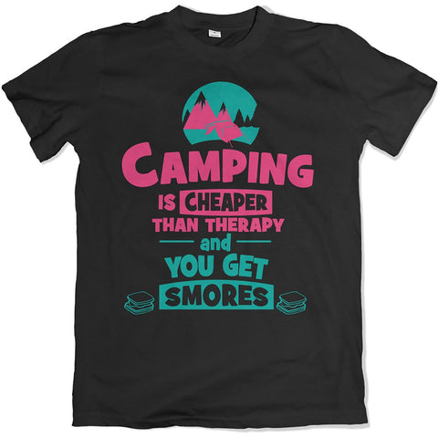 Image of Camping Is Cheaper Than Therapy And You Get Smores